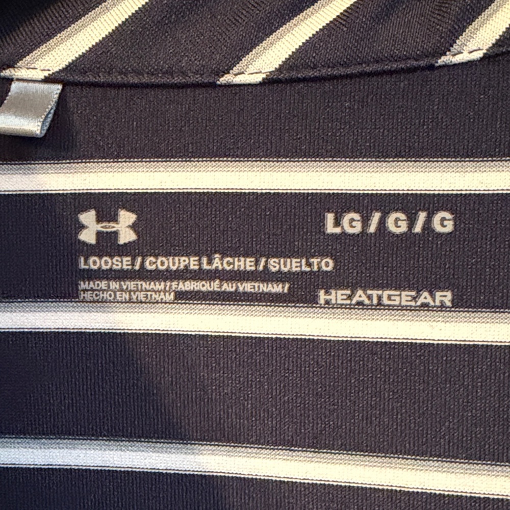 Auburn - Under Armour Men's Polo in Navy and White Stripes - - Picture 2 of 7